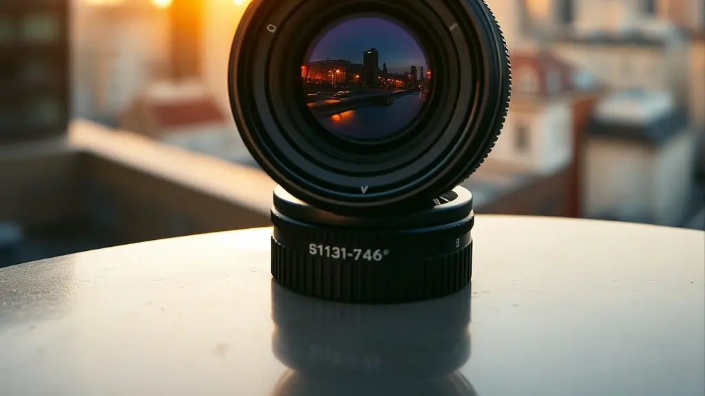 a single cinema lens on a table